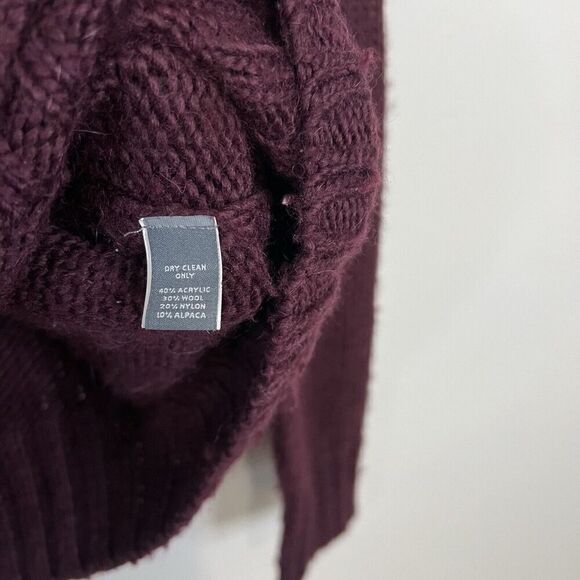 Bonobos Burnt Red Alpaca Wool Blend Shawl Collar Pullover Slim Sweater Medium - Picture 4 of 6